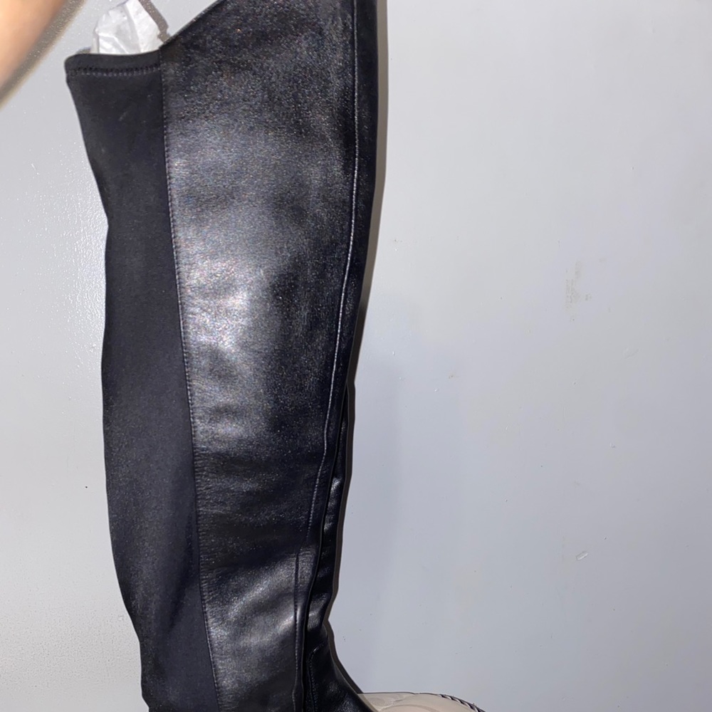 Black high knee boots